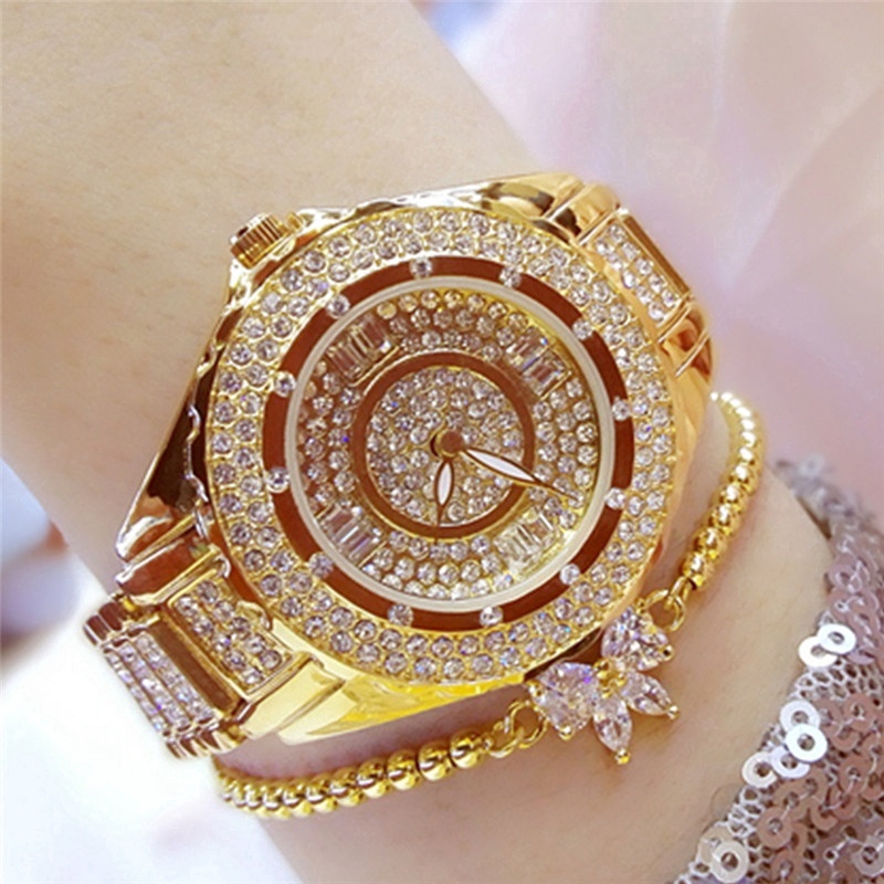 Bs Bee Sister Crystal นาฬิกาผู้หญิงนาฬิกาเพชรหรูหรา,นาฬิกาข้อมือ,นาฬิกา Quartz