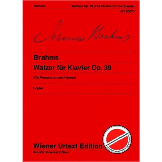 (Piano Brahms) Brahms Johannes: WALZER OP 39 (UT50073)