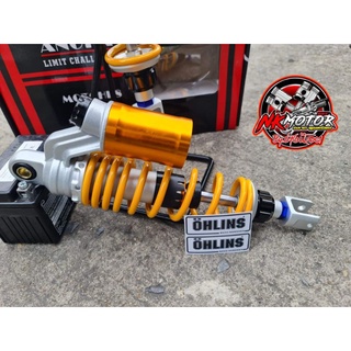 โช๊คหลัง โอลิน k3 Ohlins 310 มม. งานไทย ปรับสปิงแข็งอ่อนได้  (Pcx /Xmax /Nmax /Aerox Gpx Drone) พร้อมสติ๊กเกอร์