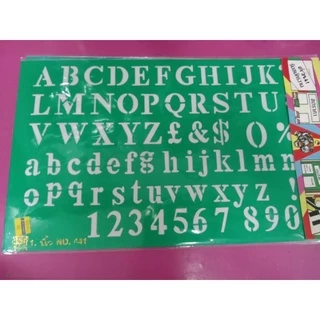 พร้อมส่ง Stencil แผ่นพลาสติกตัวเลขลายฉลุ แผ่นเพรท เพลท แผ่นประดิษฐ์ตัวอักษร แผ่นฉลุ มีทั้งภาษาอัง ไทยและตัวเลขหลายขนาด