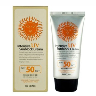 【 3w CLINIC 】ครีมกันแดด UV (70 มล.) SPF50 PA+++ [ผลิตในเกาหลี]