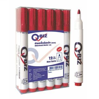 D - day Q-BIZ ปากกาไวท์บอร์ด แพ็คละ12ด้าม หมึกสีแดง ยกแพ็ค 12ด้าม White Board Marker ปากกาและหมึก porn__shop