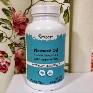 Vitacost Organic Flaxseed Oil 2000mg 100 Softgels