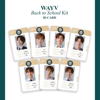 โฟโต้การ์ด Wayv ID Card Back to School แบบไม่เป็นทางการ 2021 | Hendery Kun Lucas Ten Winwin Xiaojun