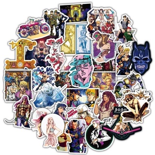 JOJOs Bizarre Adventure Stickers 50 อนิเมะญี่ปุ่นยอดนิยม สติ๊กเกอร์ติดโทรศัพท์ สติ๊กเกอร์คอมพิวเตอร์ สติ๊กเกอร์ติดกระเป๋าเดินทาง กันน้ำ