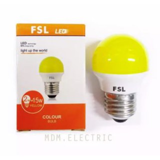 หลอดไฟ BULB LED 2W FSL YELLOW สีเหลือง