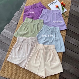 ✨ลด20% ใส่โค้ด WHKWQY✨ Basic shorts (XS-XL) ขาสั้นโทนพาสเทล เอวสูงปิดสะดือ