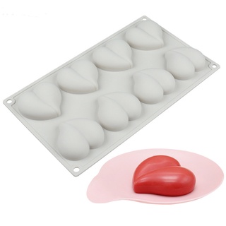 แม่พิมพ์ Silicone 8 ช่อง รูปหัวใจ Heart Shape (สีแรนดอม)