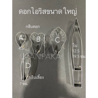 พิมพ์ตัดดอกไอริสขนาดใหญ่และอัดลายดอก
