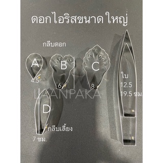 พิมพ์ตัดดอกไอริสขนาดใหญ่และอัดลายดอก