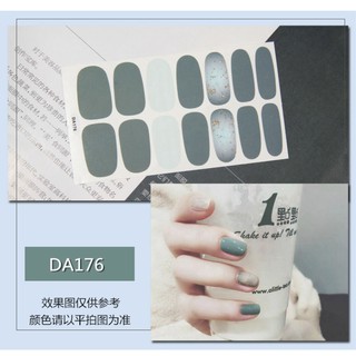 Nail sticker รุ่น DA สติกเกอร์ติดเล็บ แบบเต็มเล็บ ลวดลายสวย ติดง่าย ติดทน เล็บเกาหลี พร้อมส่ง จาก กทม สวยมาก