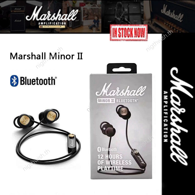 Marshall Minor II หูฟังไร้สายบลูทู ธ หูฟังชนิดใส่ในหูหูฟังสปอร์ต