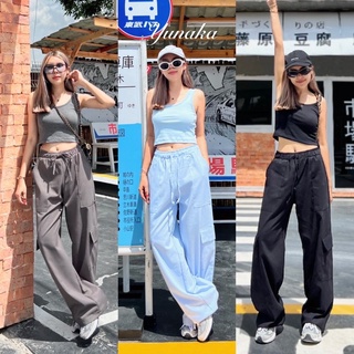 Yunaka ชุดเซ็ต 2 ชิ้น เซทเสื้อกล้ามครอป อก 40 Cargo Street Set กางเกงขายาว เอว 36 สาวมินิ