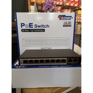 watashi สวิตฮับ 8 + 2 Port AI PoE Switch with 2GE Uplink รุ่น WSC082