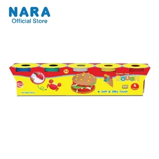 NARA Dough แป้งโดว์ไร้สารกลูเต็น ขนาด 520 กรัม 4 กระปุก 4 สี เเละ 500 กรัม 5 กระปุก 5 สี