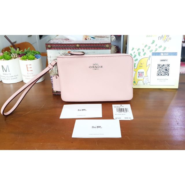 กระเป๋าคล้องมือ ไชส์ s 2 ซิป Coach แท้ 💯%