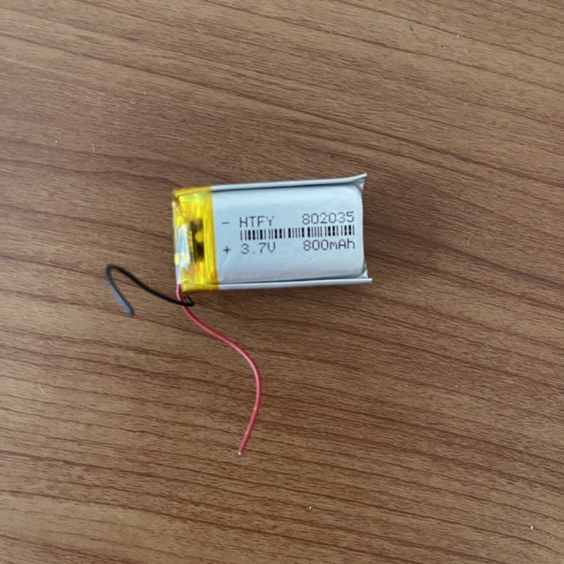 แบตเตอรี่3.7V 800mah(802035ก้อนหนา)
