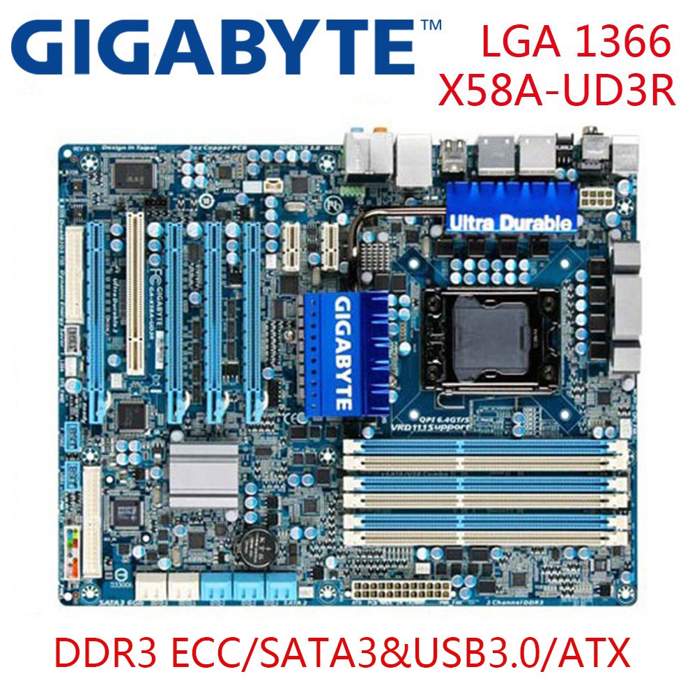 ใช้ Gigabyte EX58A-UD3R & EX58-UD3R เมนบอร์ด X58 LGA 1366 เมนบอร์ดเซิร์ฟเวอร์ขนาดเล็ก LGA 1366 เมนบอ