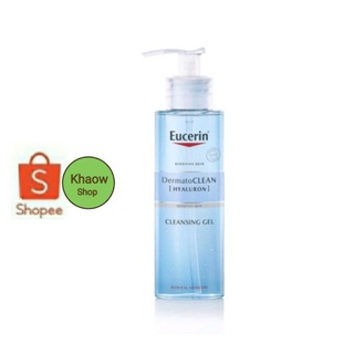 Eucerin SENSITIVE [HYALURON] Cleansing Gel 200ml. (ยูเซอริน เจลล้างหน้า เหมาะสำหรับผิวบอบบางแพ้ง่าย บำรุงผิวหน้า)