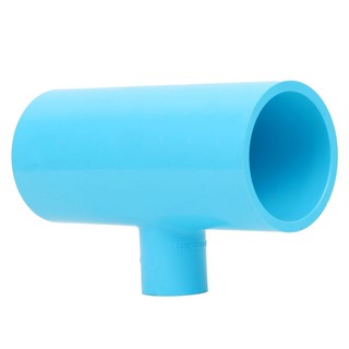 Joints REDUCING FAUCET TEE SOCKET PVC SCG 2"X3/4" LIGHT BLUE Pipe fitting Water supply system ข้อต่อ ข้อต่อสามทางลด-หนา