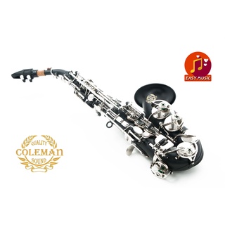 แซกโซโฟน Saxophone Curved Soprano Coleman CL-337S Matt Nickel Black keys