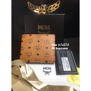 กระเป๋าสตางค์ 2 พับ MCM รุ่นไม่มีใส้ สีน้ำตาล ลาย Visetos