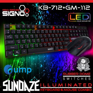 Signo E-Sport Sundaze Illuminated Keyboard &amp; Mouse Combo (KB-712 + GM-112)