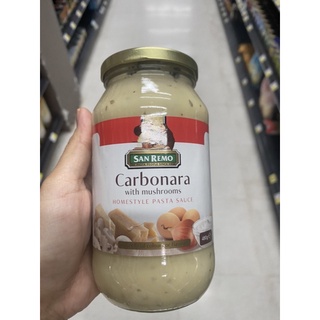 ผลิตภัณฑ์ สำหรับราด พาสต้า ตรา ซัน เรโม่ 480 G. Homestyle Pasta Sauce Carbonara ( San Remo Brand ) โฮมสไตส์ พาสต้า ซอส คาร์โบนาร่า