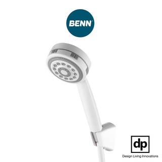 BENN ชุดฝักบัว + พร้อมสาย+ ขอแขวนเเบบติดผนัง สี ขาว รุ่น WASURI  (BN WS0777)