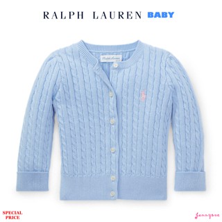 RALPH LAUREN CABLE-KNIT COTTON CARDIGAN (BABY GIRL)