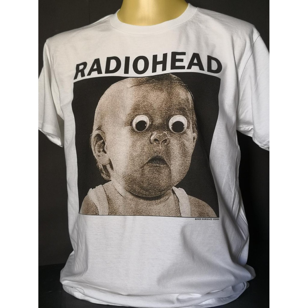 เสื้อยืดสีขาวเสื้อนำเข้า Radiohead Anyone Can Play Guitar Oasis Alternative Rock Psychedelic Grunge Punk Indie Retro Sty