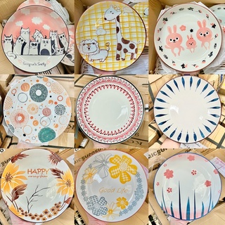 จานเซรามิค กระเบื้อง 100% ลายสวยๆผู้ดีราคาหลักสิบ📌