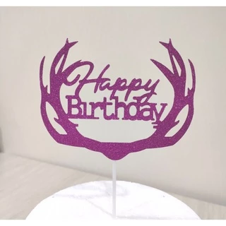 ป้ายปักเค้ก happy birthday( แบบกระดาษ) มีของพร้อมส่ง