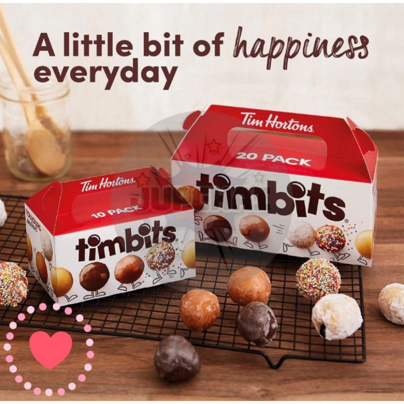 พร้อมส่ง ความอร่อย Tim Hortons Timbits มาแบบลูกเล็กๆ พอดีคำ อร่อย พอดีๆ ที่ไม่เคยพอในครั้งเดียว