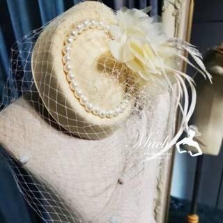 SETN009กิ๊บหมวก ผู้ดีอังกฤษ fascinator​ สไตส์คุณหนูผู้ดีอังกฤษ​ กิ๊บหมวก