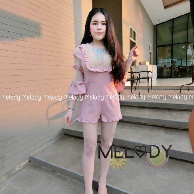 งานป้าย Melody ราคาถูก ลดราคา ราคา นำเข้า ถูก รีวิวราคาส่งขายส่งขายดีเดรสสินค้าขายดีชุด jumpsuit700