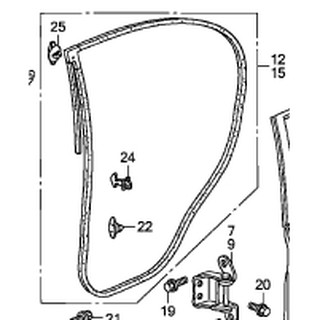 CIVIC FD ยางขอบประตู แท้ หน้า หลัง
