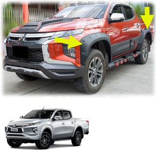 คิ้วล้อ 6 นิ้ว หมุด สีดำด้าน สำหรับ มิตซูบิชิ Mitsubishi L200 ไทรทัน Triton 4 ประตู ปี 2019 2020