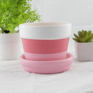 Piniya พินิยา - กระถางต้นไม้ ดินเผา รุ่น กลมใหญ่, 12 ซม., ลา…