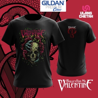 Gildan เสื้อยืดผ้าฝ้าย พิมพ์ลาย Bullet for My Valentine Bands D15 สําหรับผู้ชาย และผู้หญิง