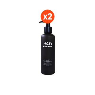 AloEx Hair Regrowth Black Shampoo 200 ml แชมพูลดผมร่วงสูตรข้าวเหนียวดำ 2 ชิ้น ซื้อคู่ถูกกว่า