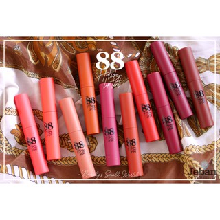 Ver.88 Holiday Lip Tint ลิปจุ่มเนื้อครีม ลิปทินส์เนื้อกัมมะหยี่ ลุคแมทซ์ จาก เวอร์ 88 มีให้เลือก 10 เฉดสี