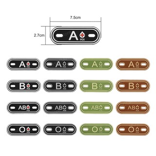 แผ่นป้ายแท็ก PVC ลาย A+ B+ AB+ O+ Po+ AB AB O POS สําหรับผูกเชือกรองเท้า