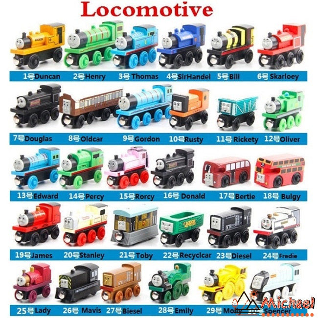 【MC】 Thomas And Friends Train Track Set Toy James Duke Petcy Henry Alloy Trains Carriage Wooden Alloy Magnetic Model Kid