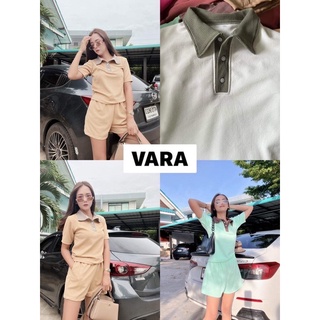 *พร้อมส่ง* ชุดเซ็ตโปโล ได้เสื้อ+กางเกง 💛ถาพถ่ายจากงานจริง💛งานVARA ใส่สบาย