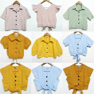 PATTIVA เสื้อครอป  สีพื้น สินค้าใหม่ ขายดี พร้อมส่ง