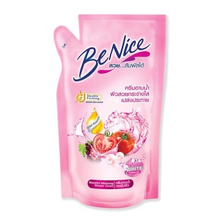 Benice บีไนซ์ ครีมอาบน้ำ บิวตี้ฟูลไวท์เทนนิ่ง ชนิดถุงเติม 400 มล.