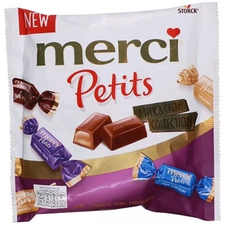 เมอร์ซี ช็อกโกแลตรวมรสนมและครีม Merci Petits Chocolate Milk &amp; Cream Collection 125g