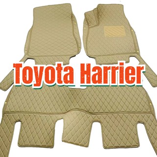 (พร้อมส่ง) พรมปูพื้นรถยนต์ หนัง PU ลาย 6D สําหรับ Toyota Harrier