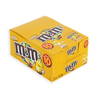 เอ็มแอนด์เอ็ม ช็อกโกแลตนมผสมถั่วพีนัท ขนาด 14.5กรัม ยกกล่อง 20ซอง M&amp;M MILK CHOCOLATE PEANUT